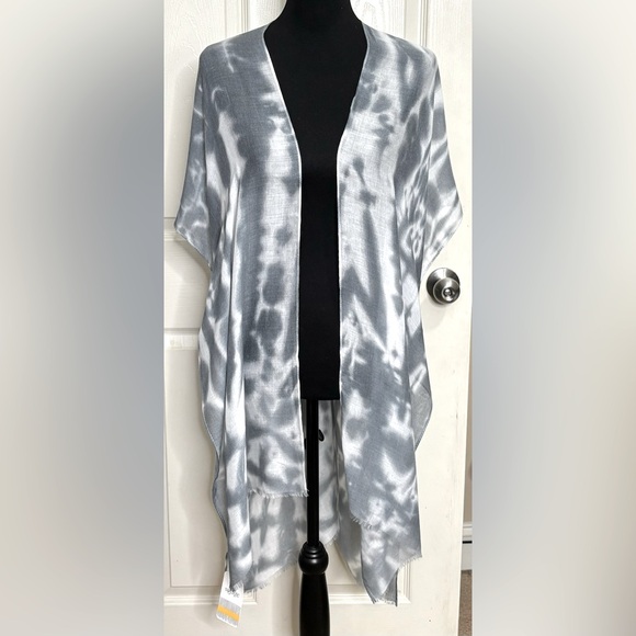 Bon Voyage one size fits all gray/white tye die swimsuit cover-up - Picture 1 of 6